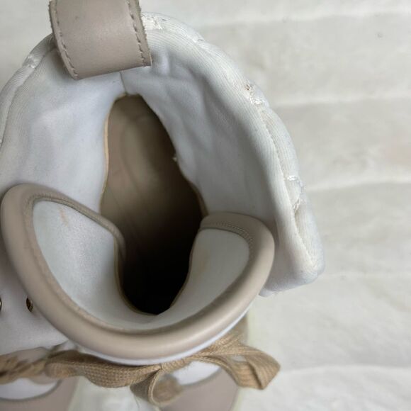 Chloe high top wedge sneakers in white suede and tan leather trim size E… - Picture 16 of 16